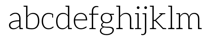 Aleo ExtraLight Font LOWERCASE