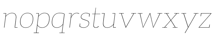 Aleo Thin Italic Font LOWERCASE