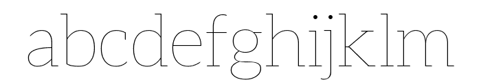 Aleo Thin Font LOWERCASE