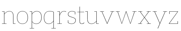 Aleo Thin Font LOWERCASE