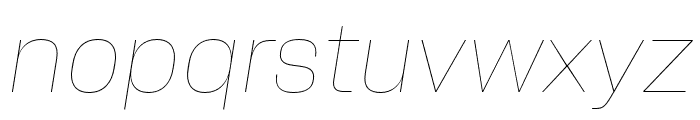 Alfabet Hairline Italic Font LOWERCASE