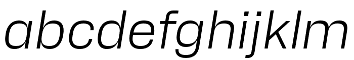 Alfabet Light Italic Font LOWERCASE