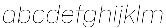 Alfabet Thin Italic Font LOWERCASE