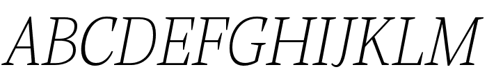 Alga Extralight Italic Font UPPERCASE