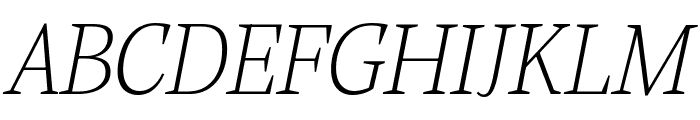 Alga VF ExtraLight Italic Font UPPERCASE