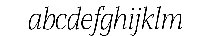 Alga VF ExtraLight Italic Font LOWERCASE