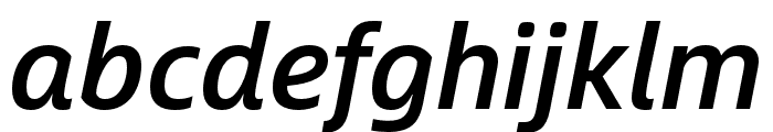 Alibaba Sans Medium Italic Font LOWERCASE