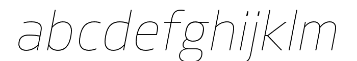 Allotrope Thin Italic Font LOWERCASE