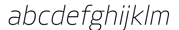 Allotrope UltraLight Italic Font LOWERCASE