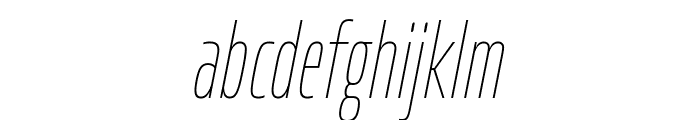 Allotrope Variable Compressed Thin Italic Font LOWERCASE