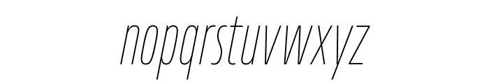 Allotrope Variable Compressed Thin Italic Font LOWERCASE