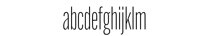 Alternate Gothic Compressed ATF Light Font LOWERCASE