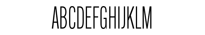 Alternate Gothic Compressed ATF Semilight Font UPPERCASE