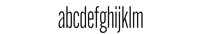 Alternate Gothic Compressed ATF Semilight Font LOWERCASE