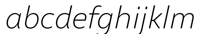 Altivo Extra Light Italic Font LOWERCASE