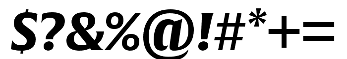 Alverata Bold Italic Font OTHER CHARS