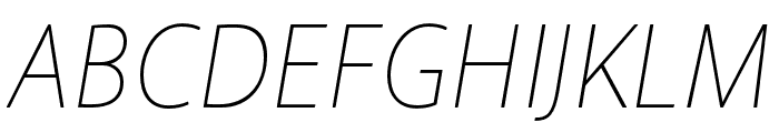 Anago Thin Italic Font UPPERCASE