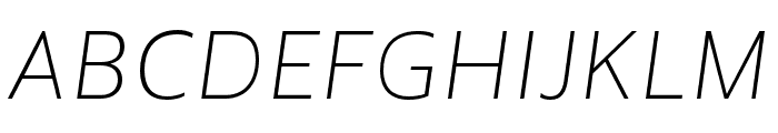 Anona Thin Italic Font UPPERCASE