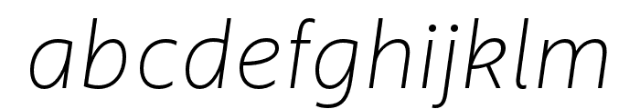 Anona Thin Italic Font LOWERCASE