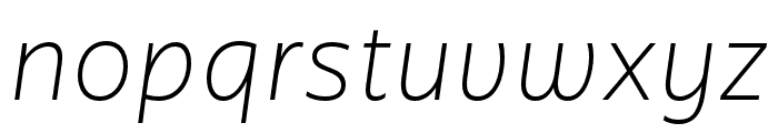 Anona Thin Italic Font LOWERCASE