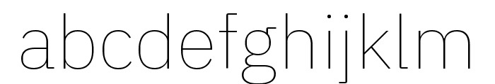 Anuphan Thin Font LOWERCASE