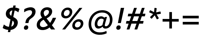 Apparat Semibold Italic Font OTHER CHARS