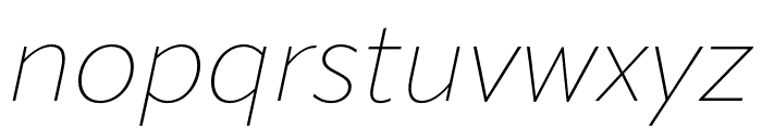 Apparat Thin Italic Font LOWERCASE
