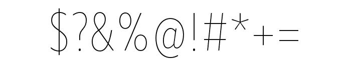 ApparatCond Hairline Font OTHER CHARS