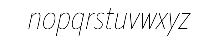 ApparatCond Thin Italic Font LOWERCASE