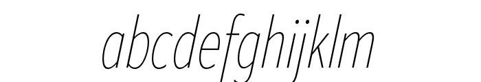 ApparatExtraCond Thin Italic Font LOWERCASE