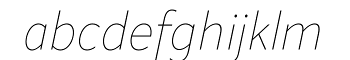 ApparatSemiCond Thin Italic Font LOWERCASE