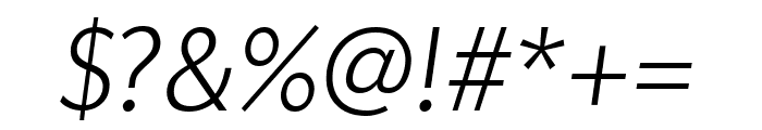 Apres Narrow Thin Italic Font OTHER CHARS