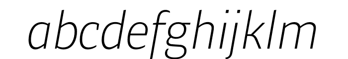 Ardoise Std ExtraLight Italic Font LOWERCASE