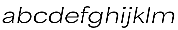 Area Inktrap Extended Regular Italic Font LOWERCASE