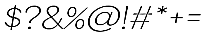 Area Inktrap Extended Thin Italic Font OTHER CHARS