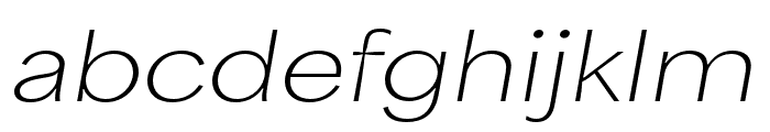 Area Inktrap Extended Thin Italic Font LOWERCASE