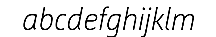 Argumentum Ultra Light Italic Font LOWERCASE
