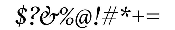 Aria Text G2 Italic Font OTHER CHARS