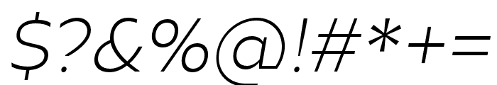 Ariana Pro Light italic Font OTHER CHARS