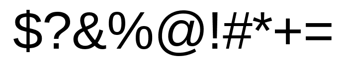 Arimo Regular Font OTHER CHARS