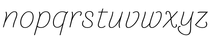 Arlette Thin Italic Font LOWERCASE
