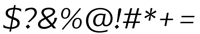 Arpona Light Italic Font OTHER CHARS