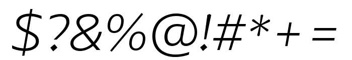 ArponaSans ExtraLight Italic Font OTHER CHARS