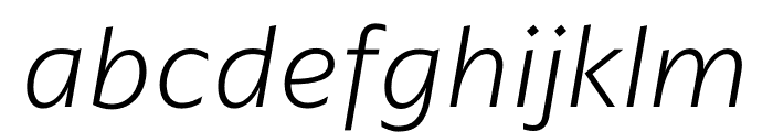 ArponaSans ExtraLight Italic Font LOWERCASE