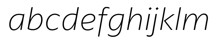 ArponaSans Thin Italic Font LOWERCASE