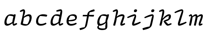 Array Mono Regular Italic Font LOWERCASE