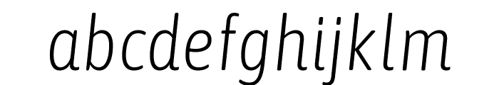 Asap Condensed Extra Light Italic Font LOWERCASE