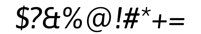 Asap Italic Font OTHER CHARS