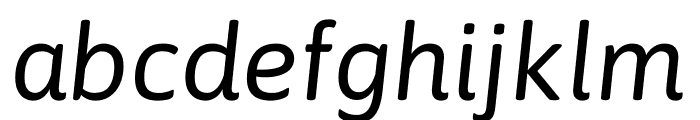 Asap Italic Font LOWERCASE