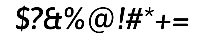 Asap Medium Italic Font OTHER CHARS